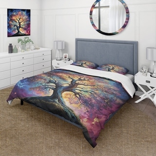 Designart "Colorful Oak Tree Eternal Strength I" Multi-Color ...